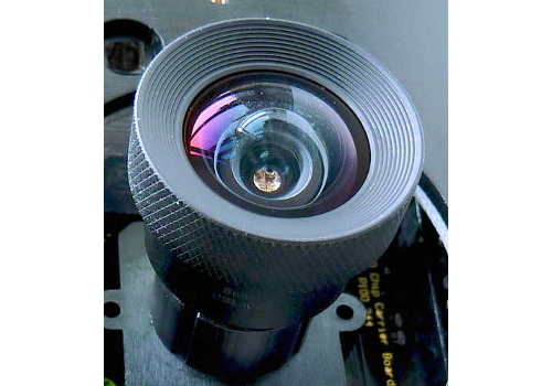 A large camera lens